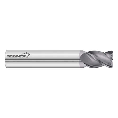 Fullerton Tool 34351 | Intimidator Series 1/4" Diameter, 3/8" Length of Cut, 1/4" Shank, 0.010" Chamfer, 2" Overall Solid Carbide FC18 Coated Corner Chamfer End Mill