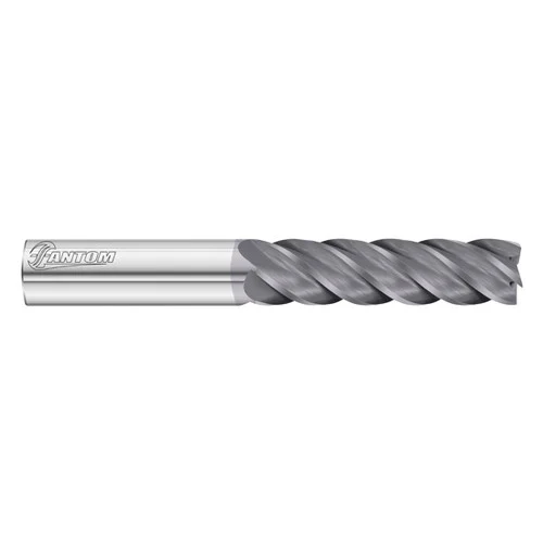 Fullerton Tool 34733 | 1/2" Diameter x 1/2" Shank x 1-5/8" LOC x 4" OAL 5 Flute FC18 Solid Carbide Square End Mill