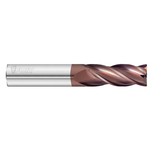 Fullerton Tool 35189 | 1/2" Diameter x 1/2" Shank x 1" LOC x 3" OAL 4 Flute FC20 Solid Carbide Radius End Mill