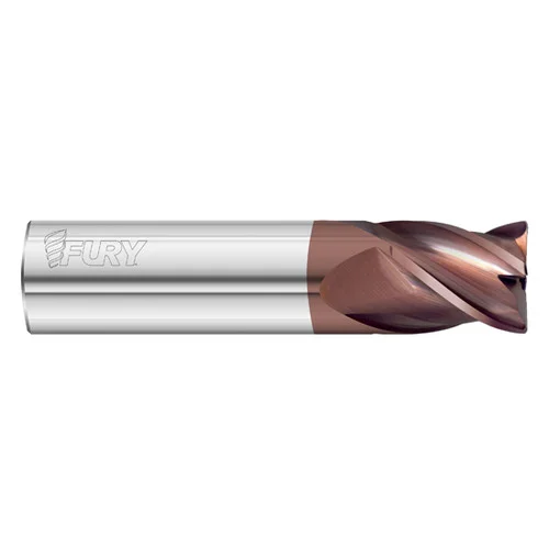 Fullerton Tool 35211 | 5/16" Diameter x 5/16" Shank x 1/2" LOC x 2" OAL 4 Flute FC20 Solid Carbide Radius End Mill