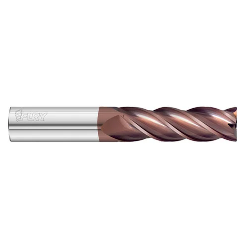 Fullerton Tool 35481 | 12.00mm Diameter x 12.00mm Shank x 40.00mm LOC x 100.00mm OAL 4 Flute FC20 Solid Carbide Radius End Mill