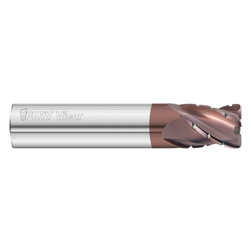 Fullerton Tool 35601 | 8.00mm Diameter x 8.00mm Shank x 12.00mm LOC x 50.00mm OAL 4 Flute FC20 Solid Carbide Radius End Mill