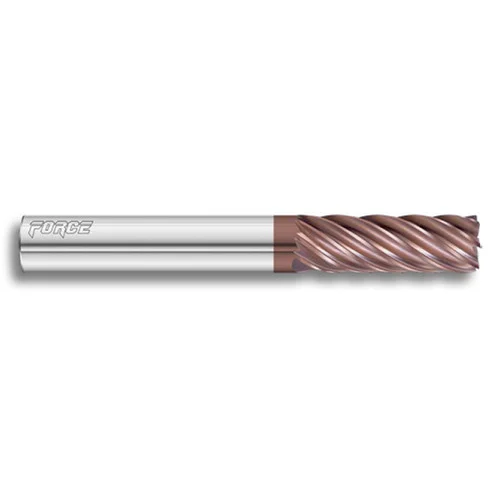 Fullerton Tool 36225 | 3/4" Diameter x 3/4" Shank x 2-1/4" LOC x 5" OAL 9 Flute FC20 Solid Carbide Radius End Mill