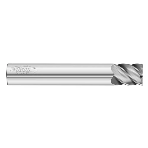 Fullerton Tool 38057 | 1/4" Diameter x 1/4" Shank x 1/2" LOC x 2" OAL 5 Flute Uncoated Solid Carbide Square End Mill