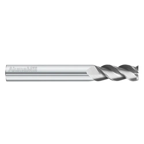 Fullerton Tool 38390 | 3/8" Diameter x 3/8" Shank x 2" LOC x 4" OAL 3 Flute Uncoated Solid Carbide Square End Mill