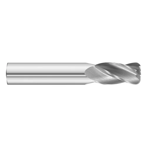 Fullerton Tool 91937 | 4.00mm Diameter x 4.00mm Shank x 14.00mm LOC x 50.00mm OAL 4 Flute Uncoated Solid Carbide Radius End Mill