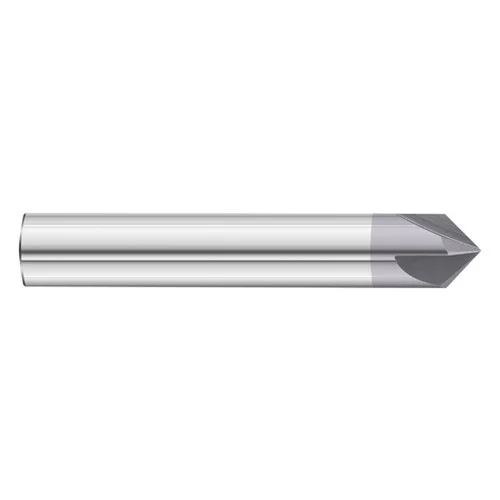 Fullerton Tool 92851 | 90-degree 4.00mm x 50.00mm Solid Carbide TiAlN Chamfer Mill
