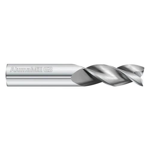 Fullerton Tool 93011 | 25.00mm Diameter x 25.00mm Shank x 45.00mm LOC x 100.00mm OAL 3 Flute Uncoated Solid Carbide Square End Mill