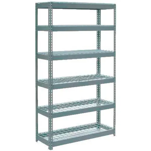 Global Industrial 6 Shelf, Heavy Duty Boltless Shelving, Starter, 48"Wx24"Dx72"H, Wire Deck