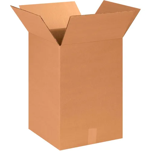 Global Industrial™ Cardboard Corrugated Boxes, 14"L x 14"W x 20"H, Kraft - Pkg Qty 20
