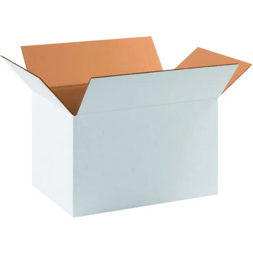 Global Industrial™ Cardboard Corrugated Boxes, 17-1/4"L x 11-1/4"W x 10"H, White - Pkg Qty 25