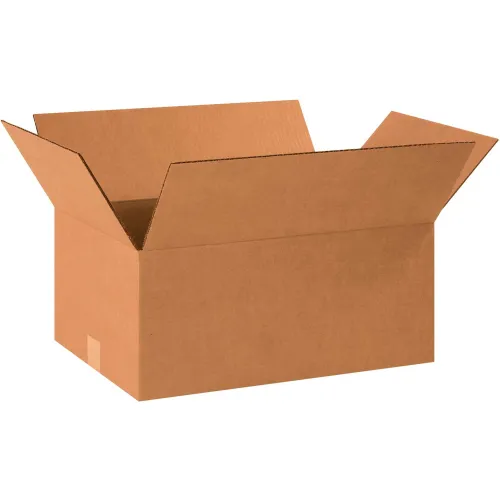 Global Industrial™ Cardboard Corrugated Boxes, 18-1/2"L x 12-1/2"W x 8"H, Kraft - Pkg Qty 25