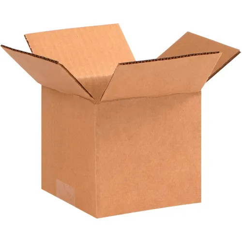 Global Industrial™ Cardboard Corrugated Boxes, 5"L x 5"W x 4"H, Kraft - Pkg Qty 25