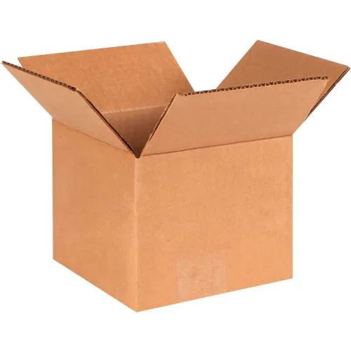 Global Industrial™ Cardboard Corrugated Boxes, 6"L x 6"W x 5"H, Kraft - Pkg Qty 25