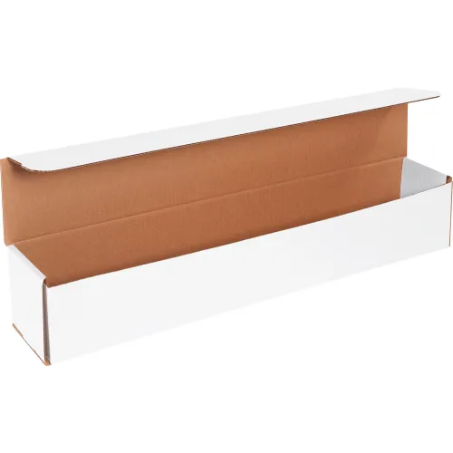 Global Industrial™ Corrugated Mailers, 24"L x 4"W x 4"H, White - Pkg Qty 50