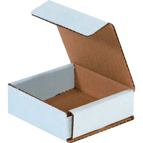 Global Industrial™ Corrugated Mailers, 3"L x 3"W x 1"H, White - Pkg Qty 50
