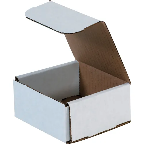 Global Industrial™ Corrugated Mailers, 4"L x 4"W x 2"H, White - Pkg Qty 50