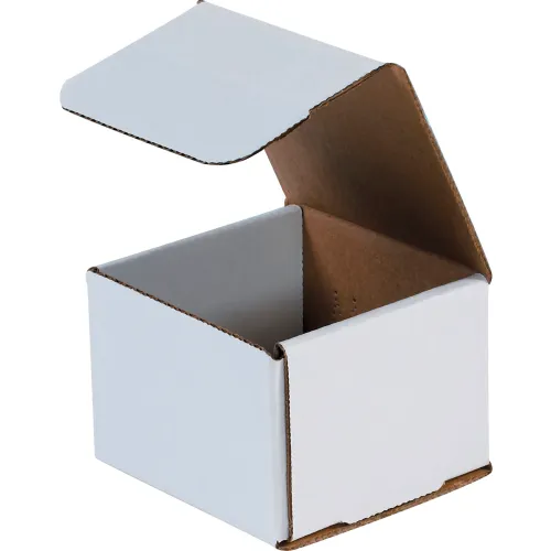 Global Industrial™ Corrugated Mailers, 4"L x 4"W x 3"H, White - Pkg Qty 50