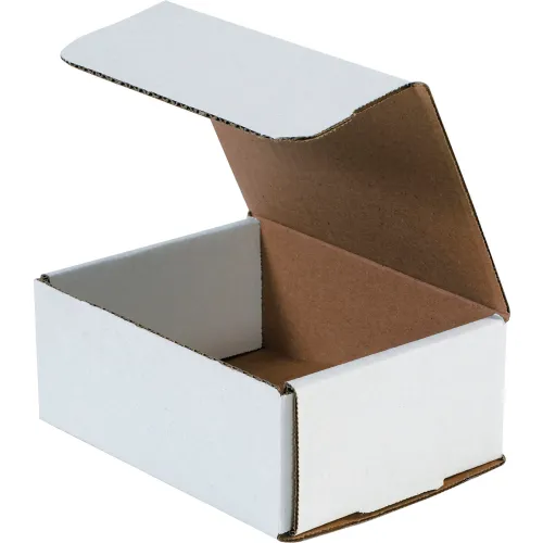 Global Industrial™ Corrugated Mailers, 6-1/2"L x 4-7/8"W x 2-5/8"H, White - Pkg Qty 50
