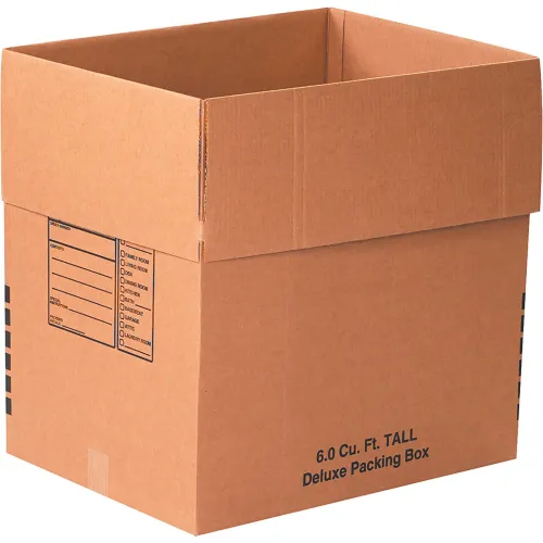 Global Industrial™ Deluxe Cardboard Corrugated Boxes, 24"L x 18"W x 24"H, Kraft - Pkg Qty 10