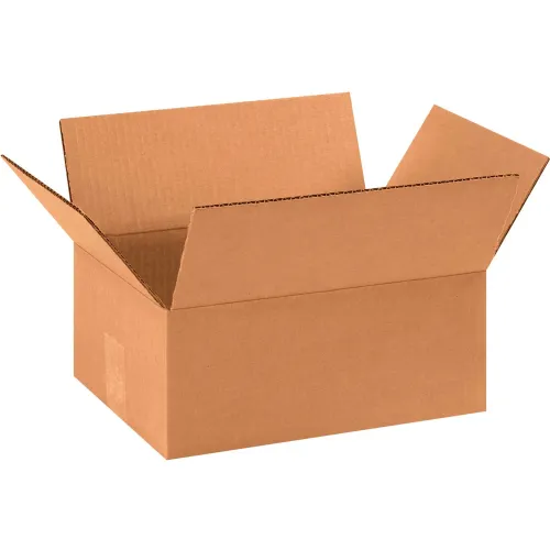 Global Industrial™ Flat Cardboard Corrugated Boxes, 11-1/4"L x 8-3/4"W x 4"H, Kraft - Pkg Qty 25
