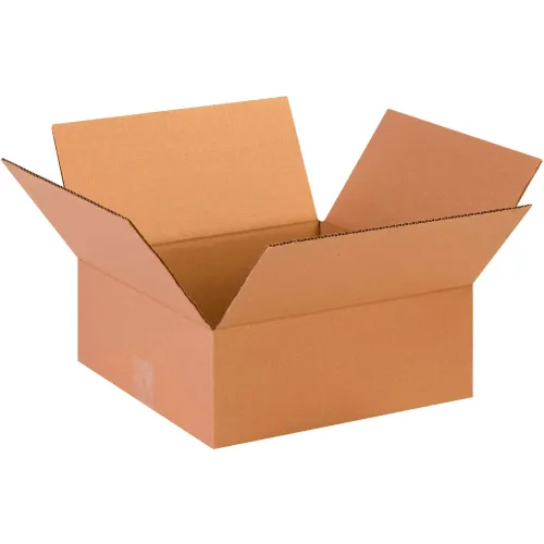 Global Industrial™ Flat Cardboard Corrugated Boxes, 13"L x 13"W x 5"H, Kraft - Pkg Qty 25