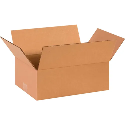 Global Industrial™ Flat Cardboard Corrugated Boxes, 14"L x 10"W x 5"H, Kraft - Pkg Qty 25