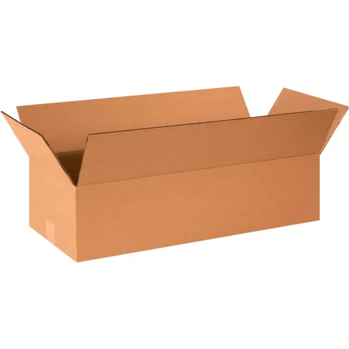 Global Industrial™ Flat Cardboard Corrugated Boxes, 24"L x 10"W x 6"H, Kraft - Pkg Qty 25