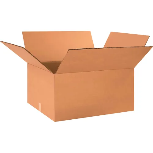 Global Industrial™ Heavy Duty Double Wall Corrugated Boxes, 24"L x 20"W x 12"H, Kraft - Pkg Qty 10