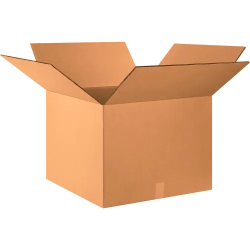 Global Industrial™ Heavy Duty Double Wall Corrugated Boxes, 24"L x 24"W x 24"H, Kraft - Pkg Qty 10