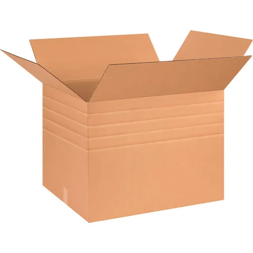 Global Industrial™ Heavy Duty Multi Depth Cardboard Corrugated Boxes, 26"L x 20"W x 20"H, Kraft - Pkg Qty 10