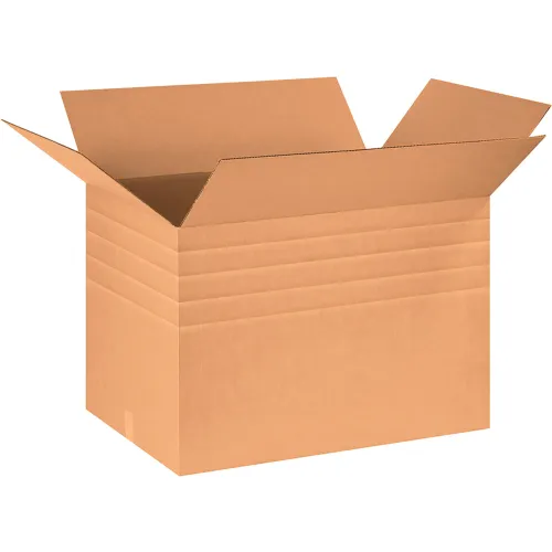 Global Industrial™ Heavy Duty Multi Depth Cardboard Corrugated Boxes, 30"L x 20"W x 20"H, Kraft - Pkg Qty 10