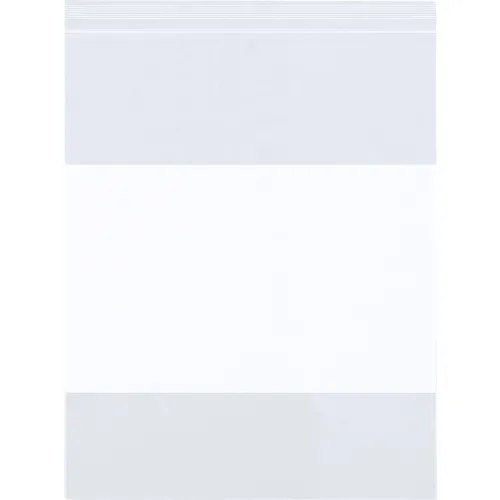 Global Industrial™ Seal Top Reclosable Bags w/ Write On Block, 13"Wx15"L, 2 Mil, Clear,  1000Pk