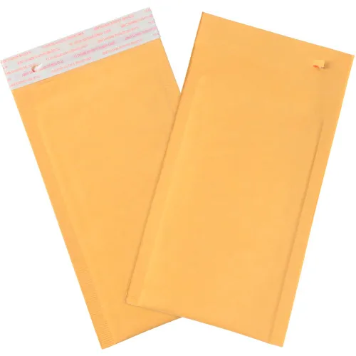 Global Industrial™ Self Seal Bubble Mailer w/ Tear Strip, #00, 5"W x 10"L, Golden Kraft, 25/Pk