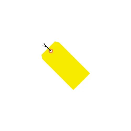 Global Industrial™ Shipping Tag, Pre Strung, #1, 2-3/4"L x 1-3/8"W, Fluorescent Pink, 1000/Pk