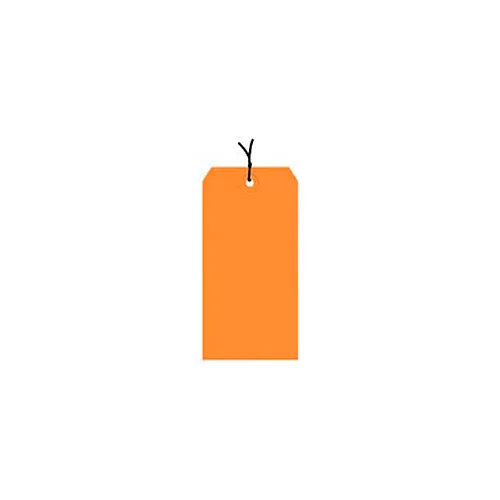 Global Industrial™ Shipping Tag Pre Strung, #3, 3-3/4"L x 1-7/8"W, Orange, 1000/Pack