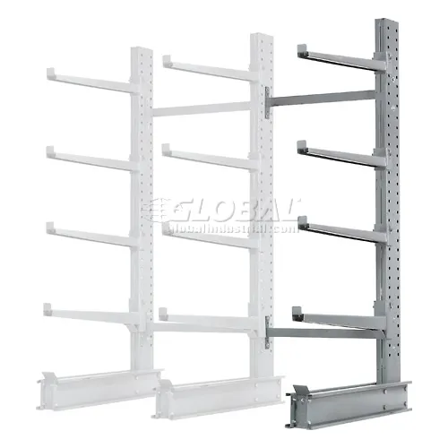 Global Industrial™ Single Sided Cantilever Rack Add-On, 2" Lip, 48"Wx38"Dx96"H - 2000 Series