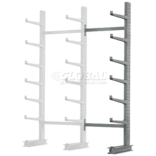 Global Industrial™ Single Sided Cantilever Rack Add-On, 2" Lip, 72"Wx45"Dx120"H - 1000 Series