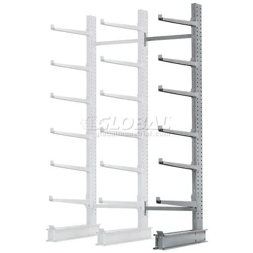 Global Industrial™ Single Sided Cantilever Rack Add-On, 2" Lip, 72"Wx52"Dx120"H - 2000 Series