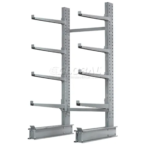 Global Industrial™ Single Sided Cantilever Rack Starter, 2" Lip, 48"W x 37"D x 96"H - 4000 Series