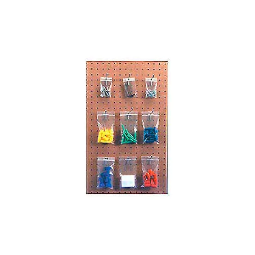 Global Industrial™ Single Track Seal Top Bags with Hang Hole, 3"W x 5"L, 2 Mil, Clear,  1000Pk