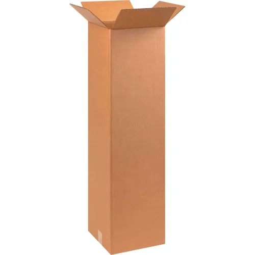 Global Industrial™ Tall Cardboard Corrugated Boxes, 10"L x 10"W x 38"H, Kraft - Pkg Qty 25