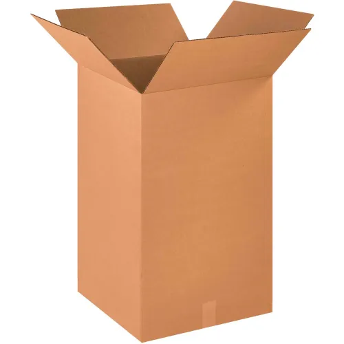 Global Industrial™ Tall Cardboard Corrugated Boxes, 18"L x 18"W x 30"H, Kraft - Pkg Qty 10