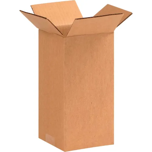 Global Industrial™ Tall Cardboard Corrugated Boxes, 5"L x 5"W x 10"H, Kraft - Pkg Qty 25
