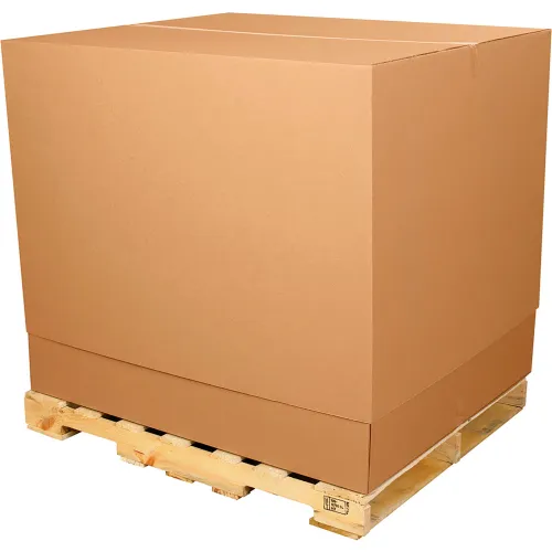 Global Industrial™ Telescoping Outer Top Cargo Boxes, 47-3/4"L x 40"W x 34"H, Kraft - Pkg Qty 5