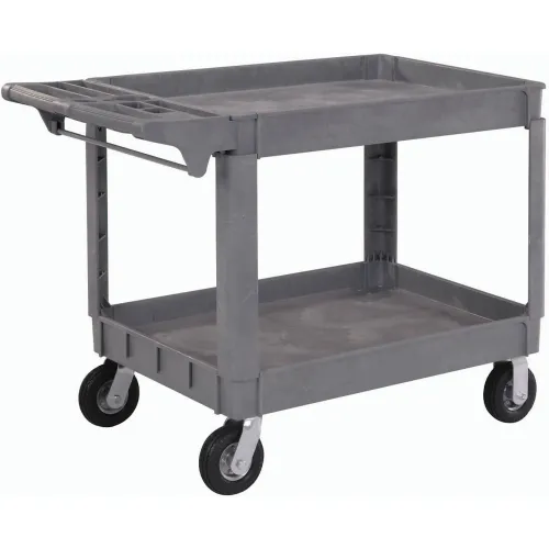 Global Industrial™ Utility Cart w/2 Shelves & 6" Casters, 500 lb. Capacity, 46"L x 25"W x 35"H