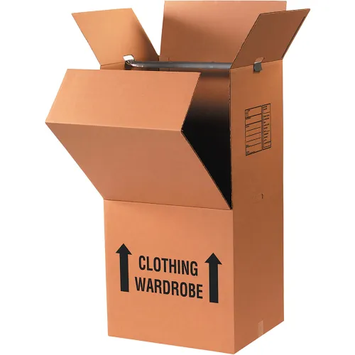 Global Industrial™ Wardrobe Boxes Combo Pack, 20"L x 20"W x 45"H, Kraft, 3/Pack