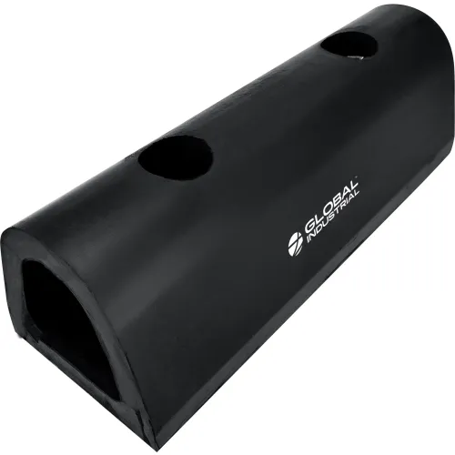Global lndustrial™ Extruded Fender Bumper, Half Oval, 12Wx4-1/4H, Black