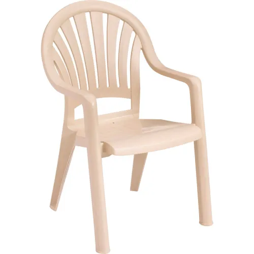 Grosfillex® Fanback Stacking Outdoor Armchair - Sand - Pkg Qty 4