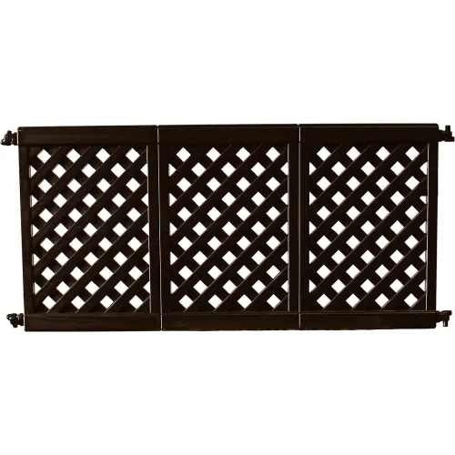 Grosfillex Portable Resin Outdoor Patio Fence, 3-Panel Section - Black